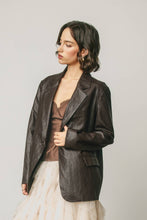 Load image into Gallery viewer, Oversized Vegan Leather Blazer