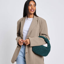 Load image into Gallery viewer, Arya Suede Leather Clutch: Forest