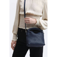 Load image into Gallery viewer, Jessamine Woven Vegan Leather Crossbody - Black