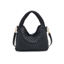 Load image into Gallery viewer, Jessamine Woven Vegan Leather Crossbody - Black