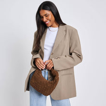 Load image into Gallery viewer, Arya Suede Leather Clutch: Chocolate