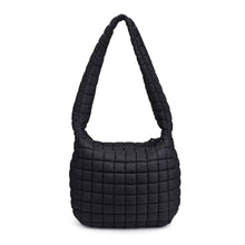 Load image into Gallery viewer, Leda Quilted Nylon Puffer Hobo: Black