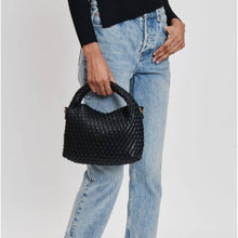 Load image into Gallery viewer, Jessamine Woven Vegan Leather Crossbody - Black