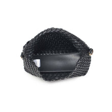 Load image into Gallery viewer, Jessamine Woven Vegan Leather Crossbody - Black