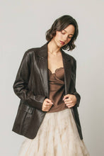 Load image into Gallery viewer, Oversized Vegan Leather Blazer