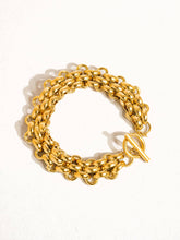 Load image into Gallery viewer, Donni 18K Gold Non-Tarnish Bold Weave Bracelet: Yellow Gold
