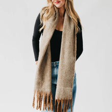 Load image into Gallery viewer, Helga Blanket Scarf: Tan
