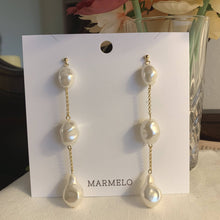 Load image into Gallery viewer, Tiered Pearls Drop earrings
