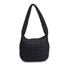 Load image into Gallery viewer, Leda Quilted Nylon Puffer Hobo: Black
