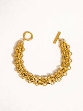 Load image into Gallery viewer, Donni 18K Gold Non-Tarnish Bold Weave Bracelet: Yellow Gold
