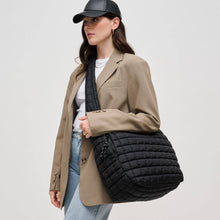 Load image into Gallery viewer, Leda Quilted Nylon Puffer Hobo: Black
