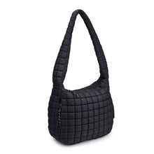 Load image into Gallery viewer, Leda Quilted Nylon Puffer Hobo: Black
