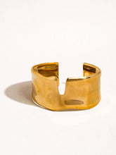 Load image into Gallery viewer, Clyde 18K Gold Non-Tarnish Abstract Bold Bangle: Yellow Gold
