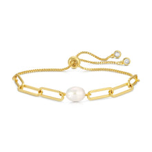 Load image into Gallery viewer, Link Chain With Pearl Pulley Bracelet: Small Links
