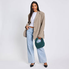 Load image into Gallery viewer, Arya Suede Leather Clutch: Forest
