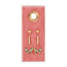 Load image into Gallery viewer, Butterfly Velvet Stud Gift Set
