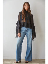 Load image into Gallery viewer, Baroque Flared Cuff Crop Top
