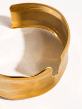 Load image into Gallery viewer, Clyde 18K Gold Non-Tarnish Abstract Bold Bangle: Yellow Gold
