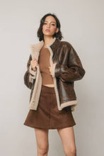 Load image into Gallery viewer, Shearling Motorcycle Jacket
