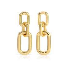 Load image into Gallery viewer, Long Link Stud Earrings: Gold

