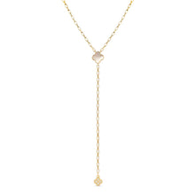 Load image into Gallery viewer, Long Quatrefoil Y Necklace
