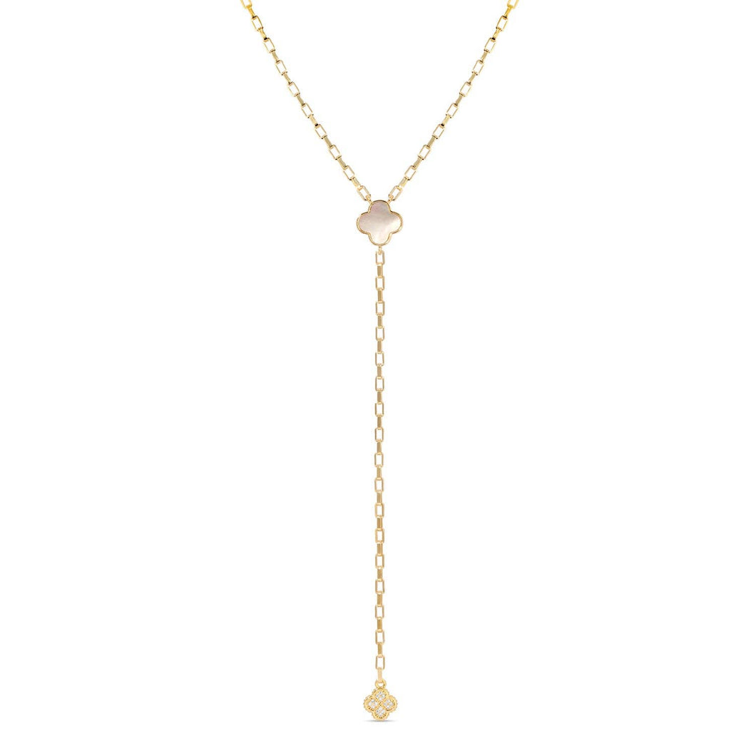 Long Quatrefoil Y Necklace