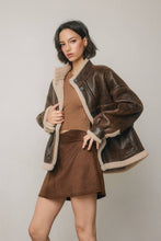 Load image into Gallery viewer, Shearling Motorcycle Jacket
