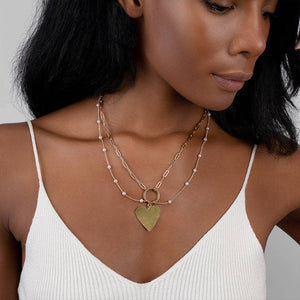 Pearly Heart Necklace