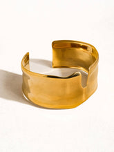Load image into Gallery viewer, Clyde 18K Gold Non-Tarnish Abstract Bold Bangle: Yellow Gold

