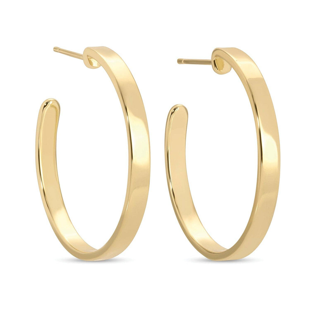 Flat Hoops: Gold