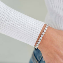 Load image into Gallery viewer, Faux Diamond Tennis Bracelet: Gold / 3mm
