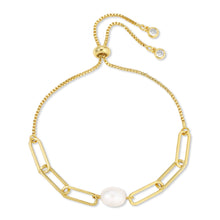 Load image into Gallery viewer, Link Chain With Pearl Pulley Bracelet: Small Links
