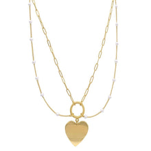 Load image into Gallery viewer, Pearly Heart Necklace
