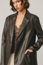 Load image into Gallery viewer, Oversized Vegan Leather Blazer
