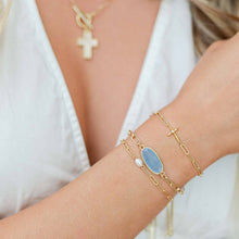 Load image into Gallery viewer, Link Chain With Pearl Pulley Bracelet: Small Links
