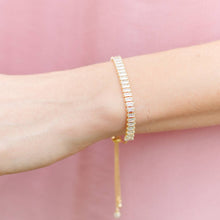 Load image into Gallery viewer, SALE - Baguette Pulley Bracelet: Gold
