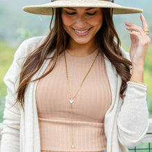 Load image into Gallery viewer, Long Quatrefoil Y Necklace
