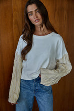 Load image into Gallery viewer, Fairmont Cable Knit Sleeve Pullover
