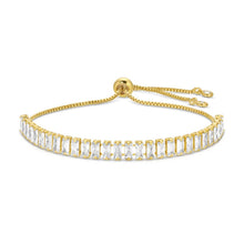 Load image into Gallery viewer, SALE - Baguette Pulley Bracelet: Gold
