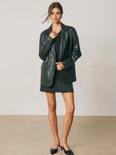 Load image into Gallery viewer, Oversized Vegan Leather Blazer
