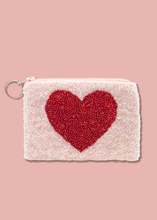 Load image into Gallery viewer, Hand Beaded Change Purse Heart
