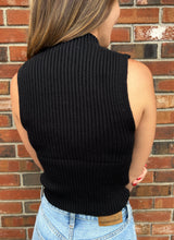 Load image into Gallery viewer, Ribbed Sleeveless Mock Turtleneck
